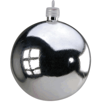 839695 BOLA DE NATAL LISA 12CM PRATA C/1
