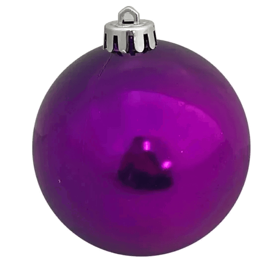839700 BOLA DE NATAL LISA 12CM ROXO C/1