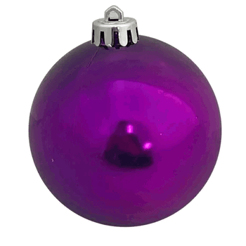 839700 BOLA DE NATAL LISA 12CM ROXO C/1