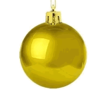 839702 BOLA DE NATAL LISA 15CM DOURADA C/1