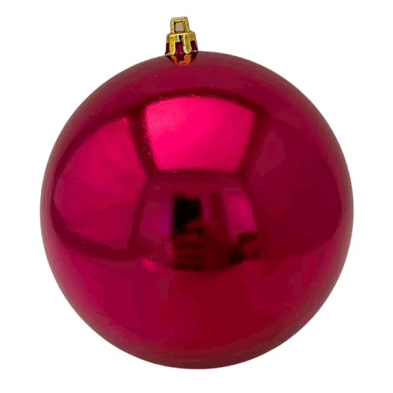 839707 BOLA DE NATAL LISA 15CM PINK C/1