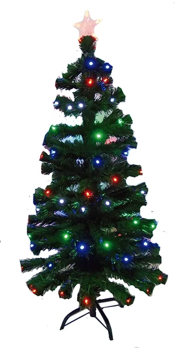 839615 ARVORE VERDE FIBRA OTICA OTTAWA C/LUZ 90CM 70G BIVOLT