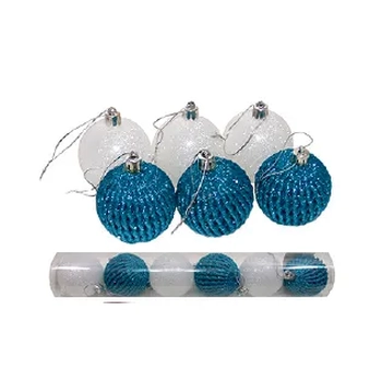 839831 BOLA DE NATAL DECORADA 6CM C/6