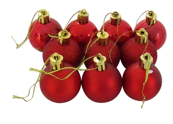 839841 BOLA TUBO MISTA 4CM VERMELHA C/8