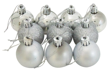 839843 BOLA TUBO MISTA 4CM PRATA C/8