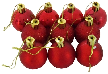 839849 BOLA TUBO MISTA 5CM VERMELHA C/8