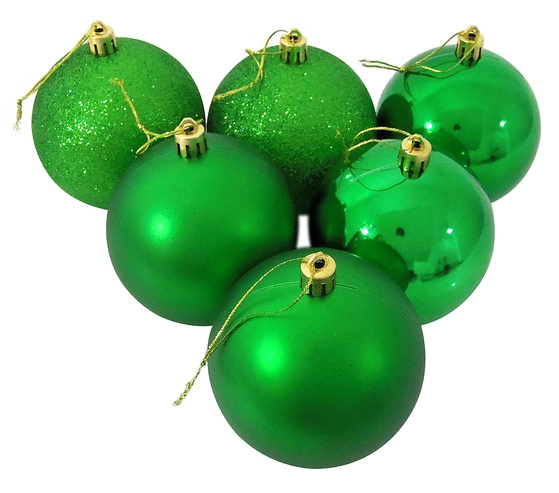 839878 BOLA TUBO MISTA 8CM VERDE C/6