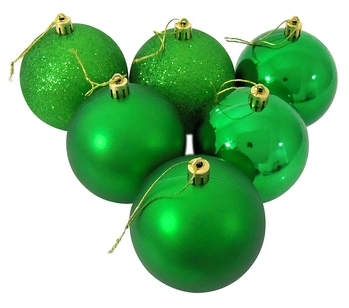 839878 BOLA TUBO MISTA 8CM VERDE C/6