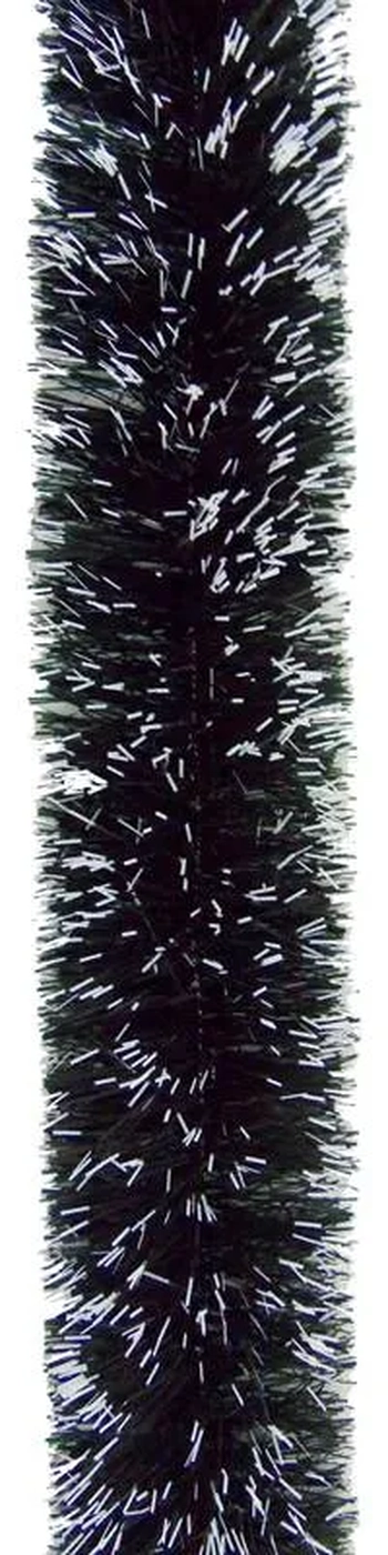 840016 FESTAO FLOCADO VERDE/BRANCO 10CM 2M