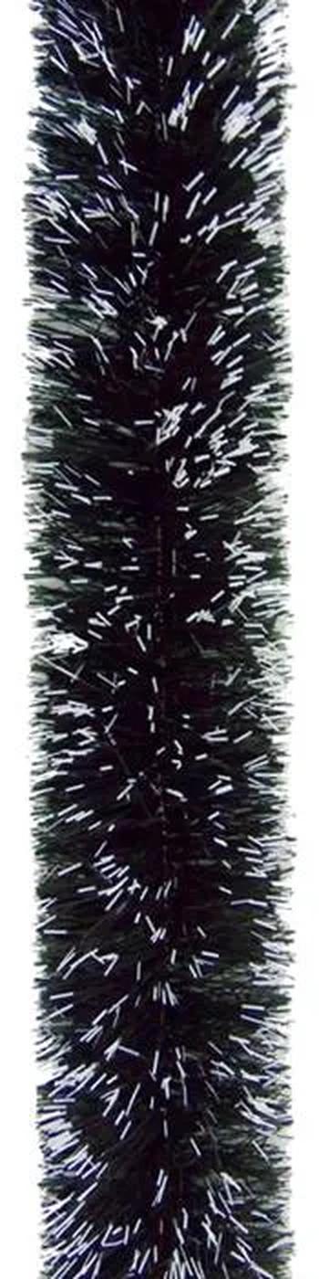 840017 FESTAO FLOCADO VERDE/BRANCO 12CM 2M