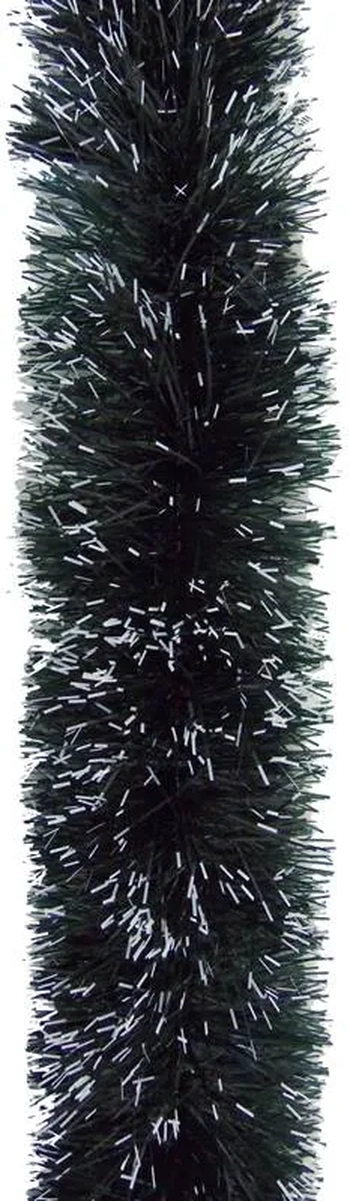 840018 FESTAO FLOCADO VERDE/BRANCO 17CM 2M