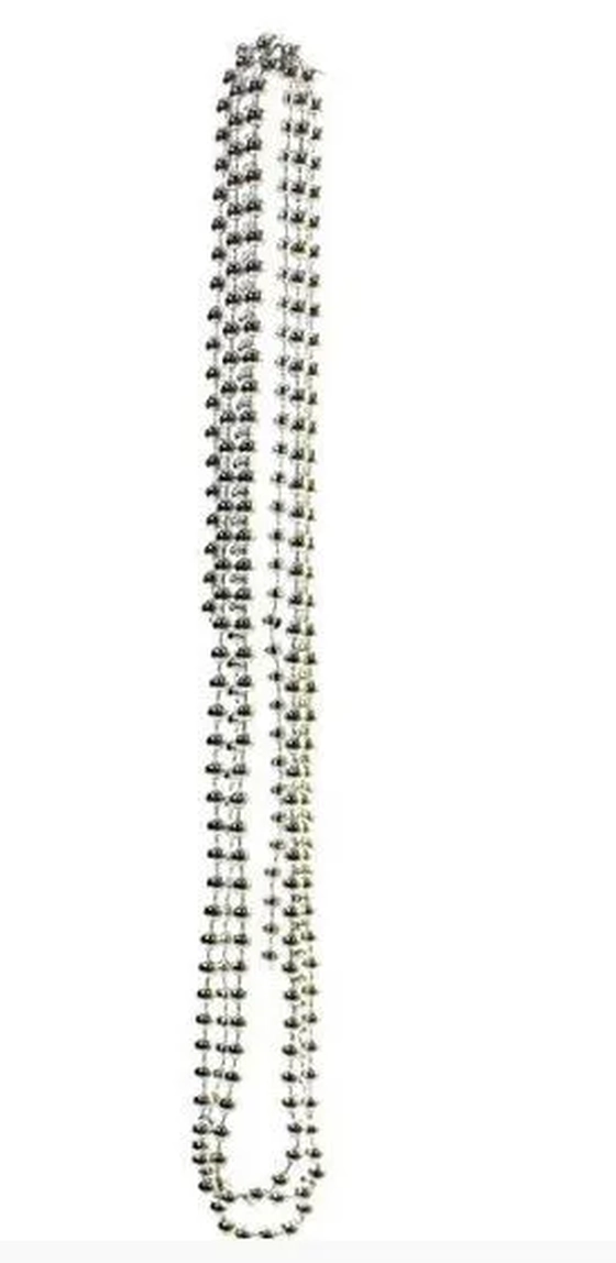 839974 ENFEITE CORRENTE BOLINHA 6MM/1.80M C/1 PRATA