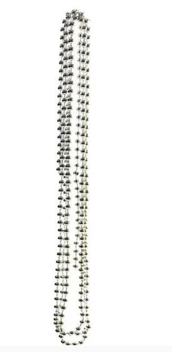 839974 ENFEITE CORRENTE BOLINHA 6MM/1.80M C/1 PRATA