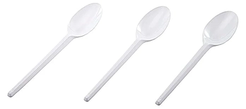 17777.6 COLHER REFEICAO DE PLASTICO BRANCA C/10