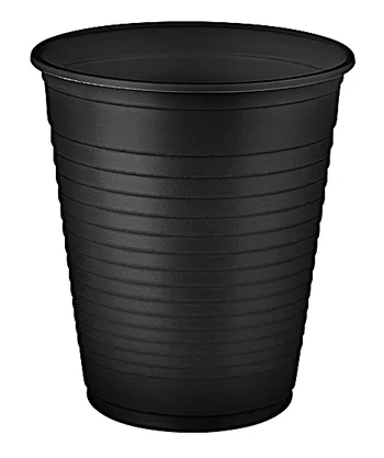 113238.5 COPO DE PLASTICO 200ML PRETO C/50