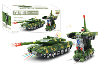 TK-1592 TANQUE DE GUERRA DE PLASTICO C/ MOTOR A PILHA