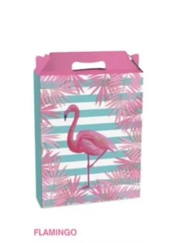 13002128 CAIXA MALETA RET VERT P/PRESENTE P FLAMINGO C/10