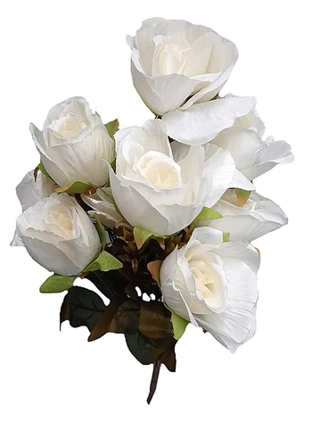 07975 BUQUE DE BOTAO ENVELHECIDO X10 55CM