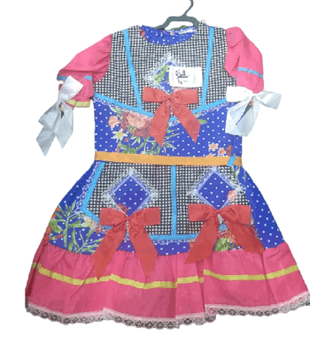 950/06 VESTIDO JUNINO C/BERMUDA TAMANHO 06