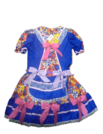 951/14 VESTIDO JUNINO C/BERMUDA TAMANHO 14