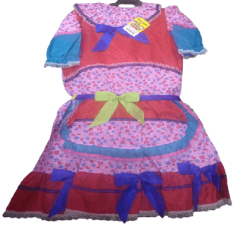 954/06 VESTIDO JUNINO C/BERMUDA TAMANHO 06