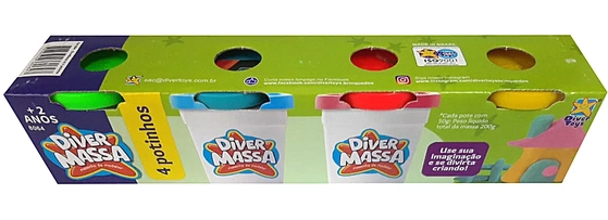 8064 DIVER MASSA - KIT C/04 POTINHOS SORTIDOS