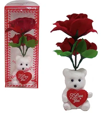 LT10859 ENFEITE C/FLOR ARTIFICIAL