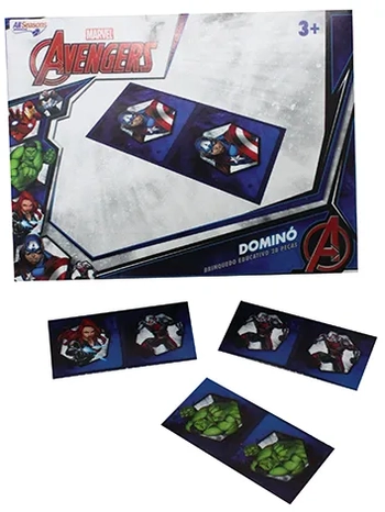 841389 DOMINO CARTONADO AVENGERS C/28 PECAS