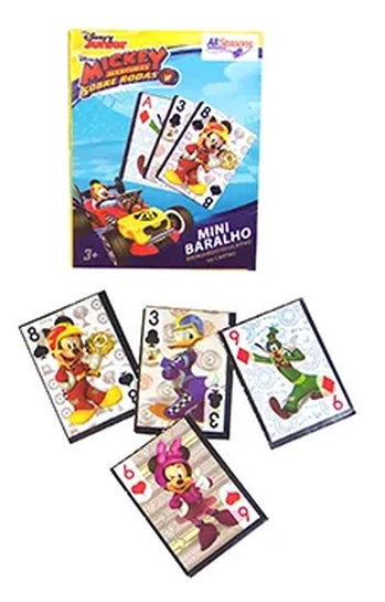 841460 MINI JOGO BARALHO MICKEY AVENT. SOBRE RODAS C/56 CTS