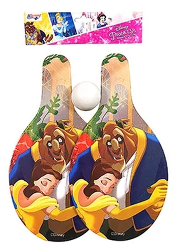 841174 RAQUETE PING PONG MEDIA C/BOLINHA PRINCESAS 24.5CM