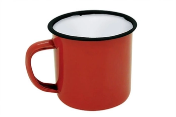 17668 CANECA ESMALTADA TRADICIONAL 10CM VERMELHA
