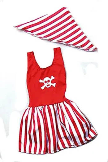 1746P FANTASIA PIRATA VESTIDO LISTRADO P