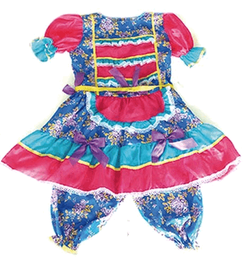 898/P VESTIDO JUNINO C/BERMUDA