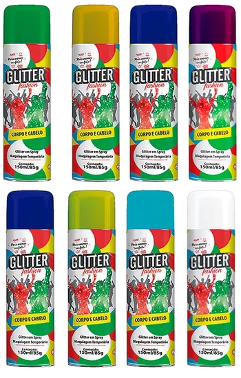 002 GLITTER FASHION METALICO CORES SORTIDAS 150ML/85G