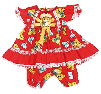 60/01 VESTIDO INFANTIL URSA CAIPIRA