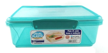 371 POTE 2L C/TRAVA E VEDACAO COR VERDE TRANSPARENTE