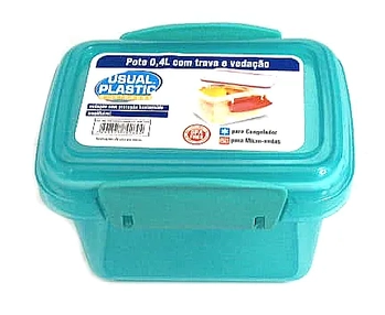 369 POTE 400ML C/TRAVA E VEDACAO COR VERDE TRANSPARENTE