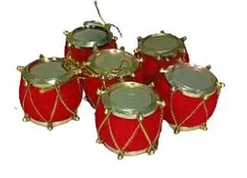 851804 ENFEITE TAMBOR AVELUDADO VERM 2CM C/6