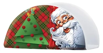 18674 PORTA GUARDANAPO NATAL MELAMINA 15X8CM