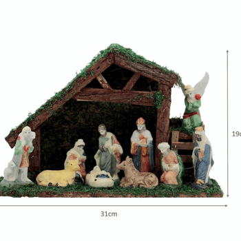 19025 PRESEPIO PORCELANA 10F/9CM CS/31CM