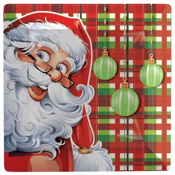 18666 TRAVESSA QUADRADA NATAL MELAMINA 25CM