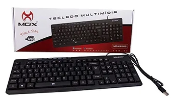 MO-KB120 TECLADO C/FIO MOX MO-KB120 PTO