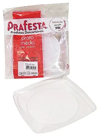 8516 PRATO QUADR MEDIO C/10 CRISTAL