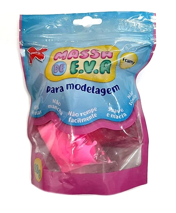 13018 MASSA DE EVA P/ARTESANATO 50G - ROSA / PINK
