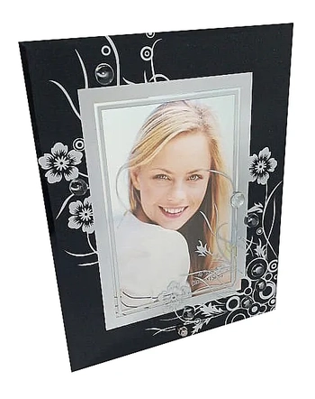 11990 PORTA RETRATO VIDRO TOP PRETO