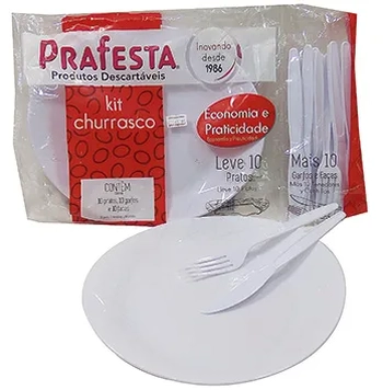 6101 KIT CHURRASCO QUALITY LINEA C/10 BRANCO