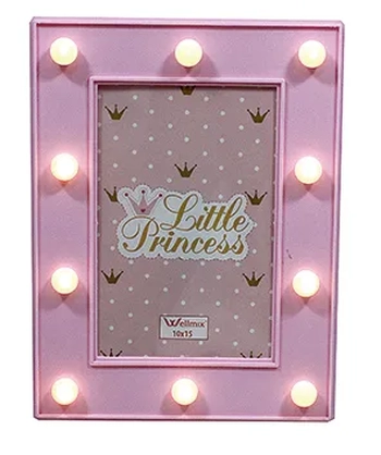 WX6287 PORTA RETRATO GIRL COM LED 10X15CM