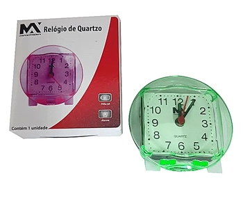 MAX-43969-64 RELOGIO DESPERTADOR TRANSPARENTE