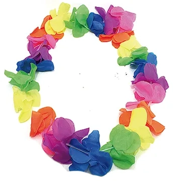 MOD197 COLAR HAVAIANO LUXO MULTICOLOR C/12