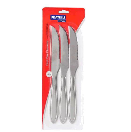 642698 FACA P/CHURRASCO SUNSHINE - BLISTER C/03